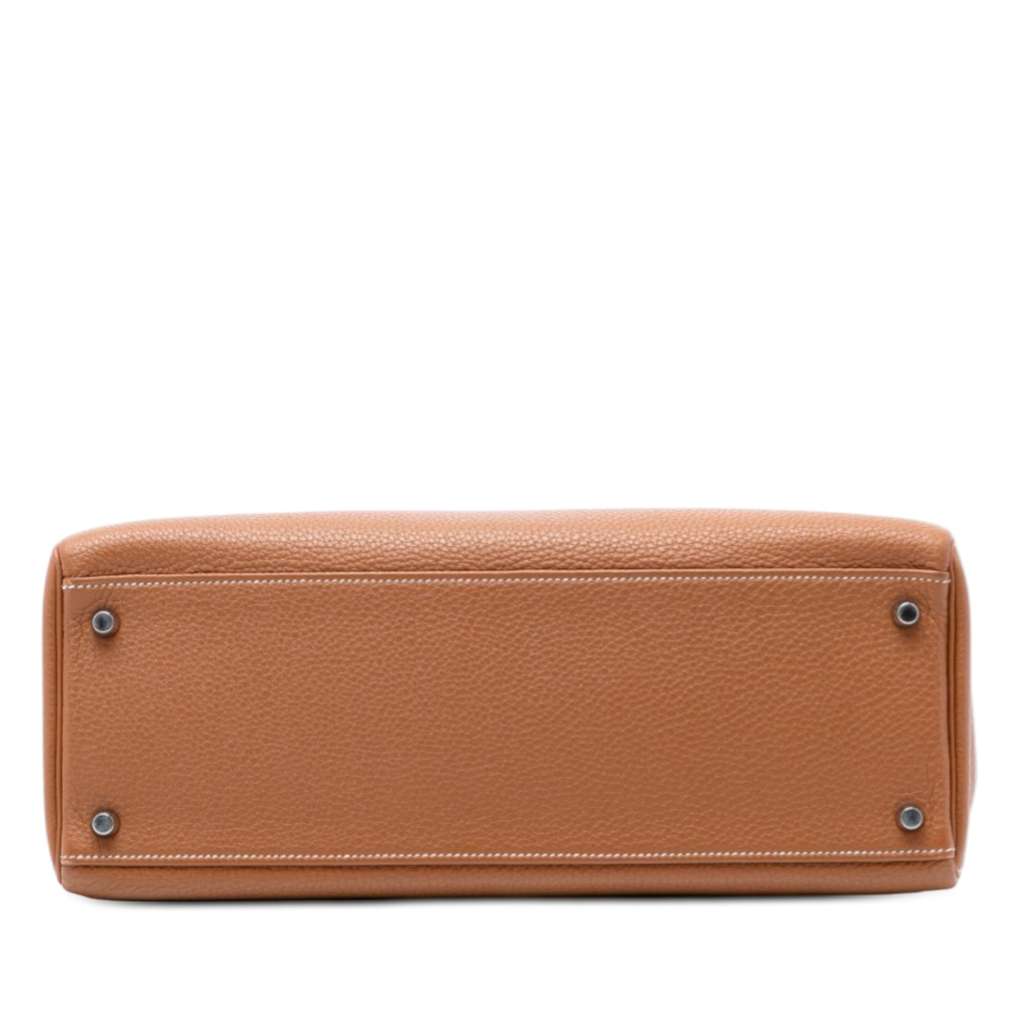 Hermès Clemence Kelly II Retourne 35 Brown Leather Good condition - Inside View