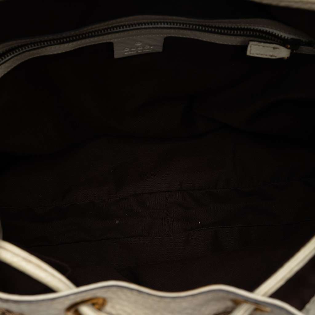 Gucci GG Canvas Interlocking Icon Drawstring Hobo Beige Good condition - Model View