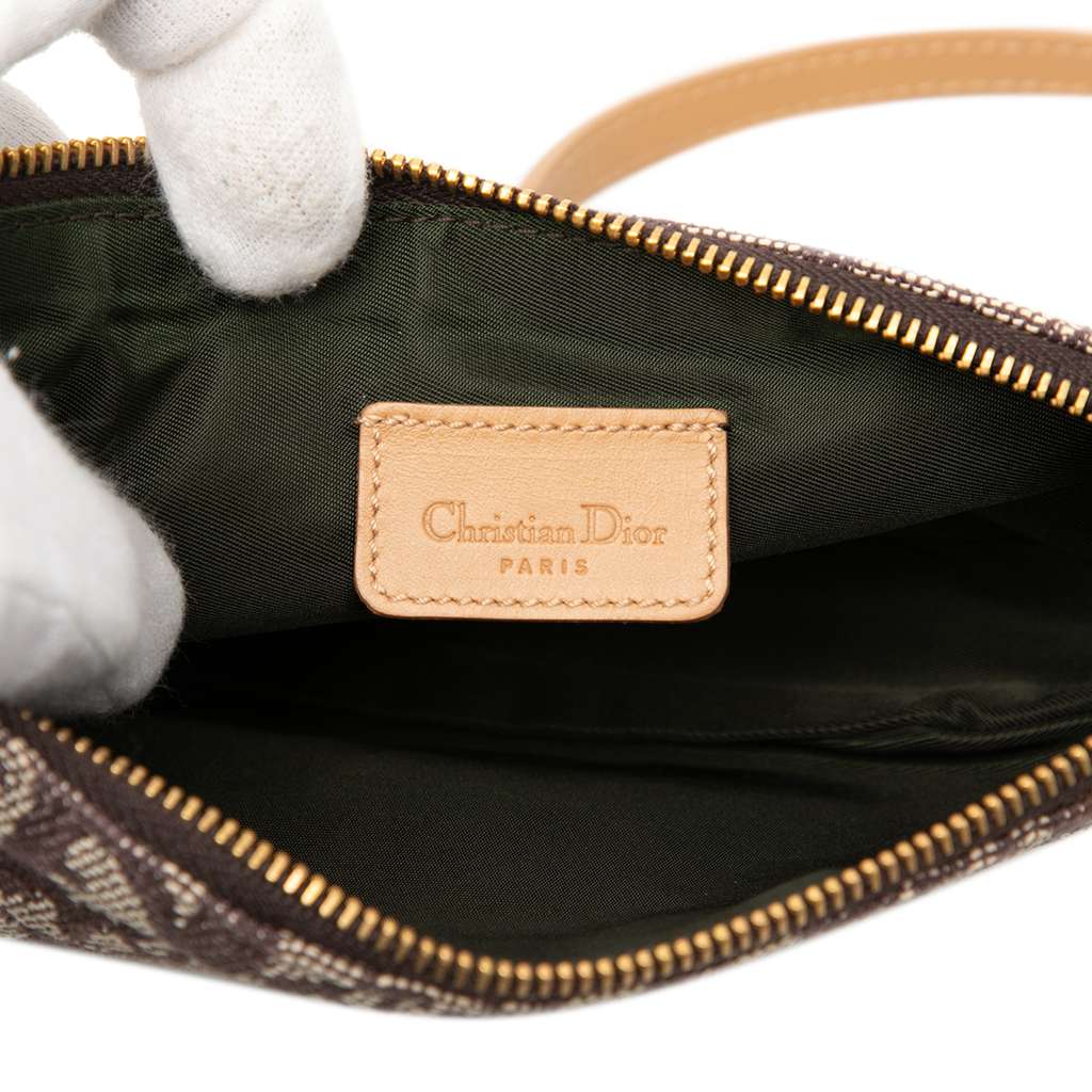 Dior Mini Diorissimo Canvas Saddle Pochette Brown Canvas Good condition - Box View
