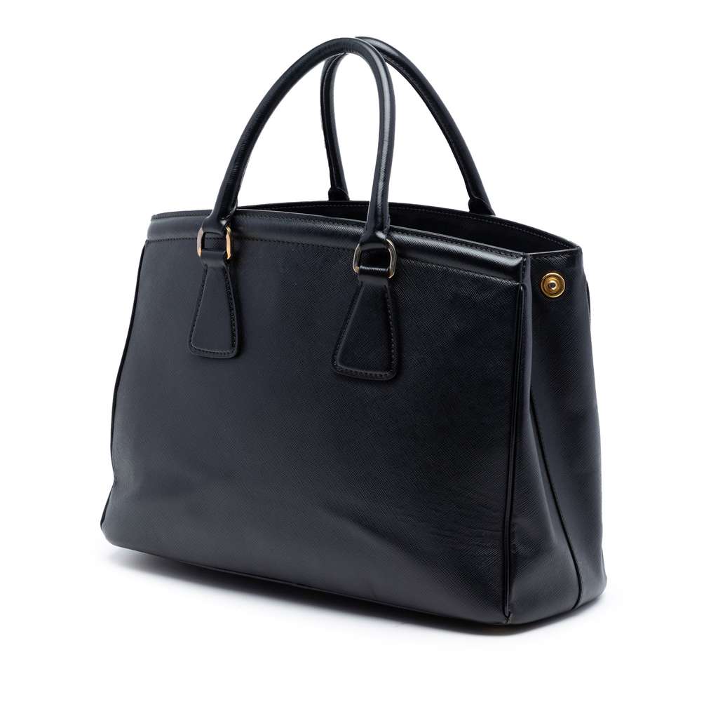 Prada Saffiano Lux Parabole Tote Black Leather Good condition - Back View