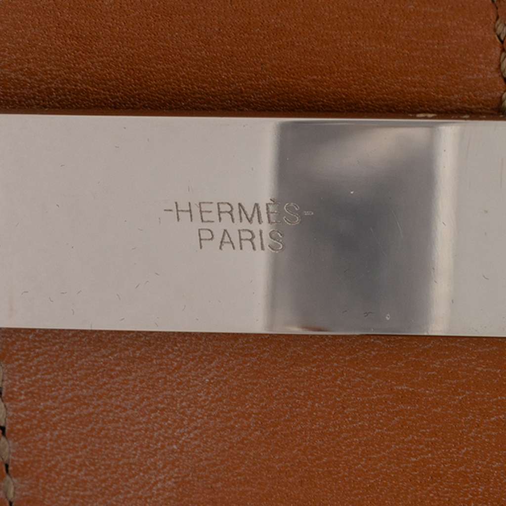 Hermès Swift Leather and Palladium Plated Collier de Chien Bracelet S Black Leather Good condition - Model View