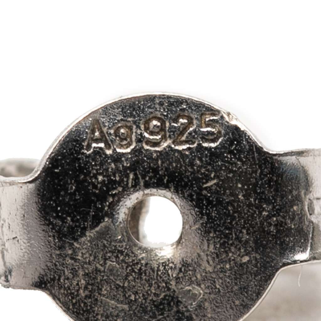 Gucci Sterling Silver Interlocking G Push Back Earrings Silver Silver Good condition - Box View