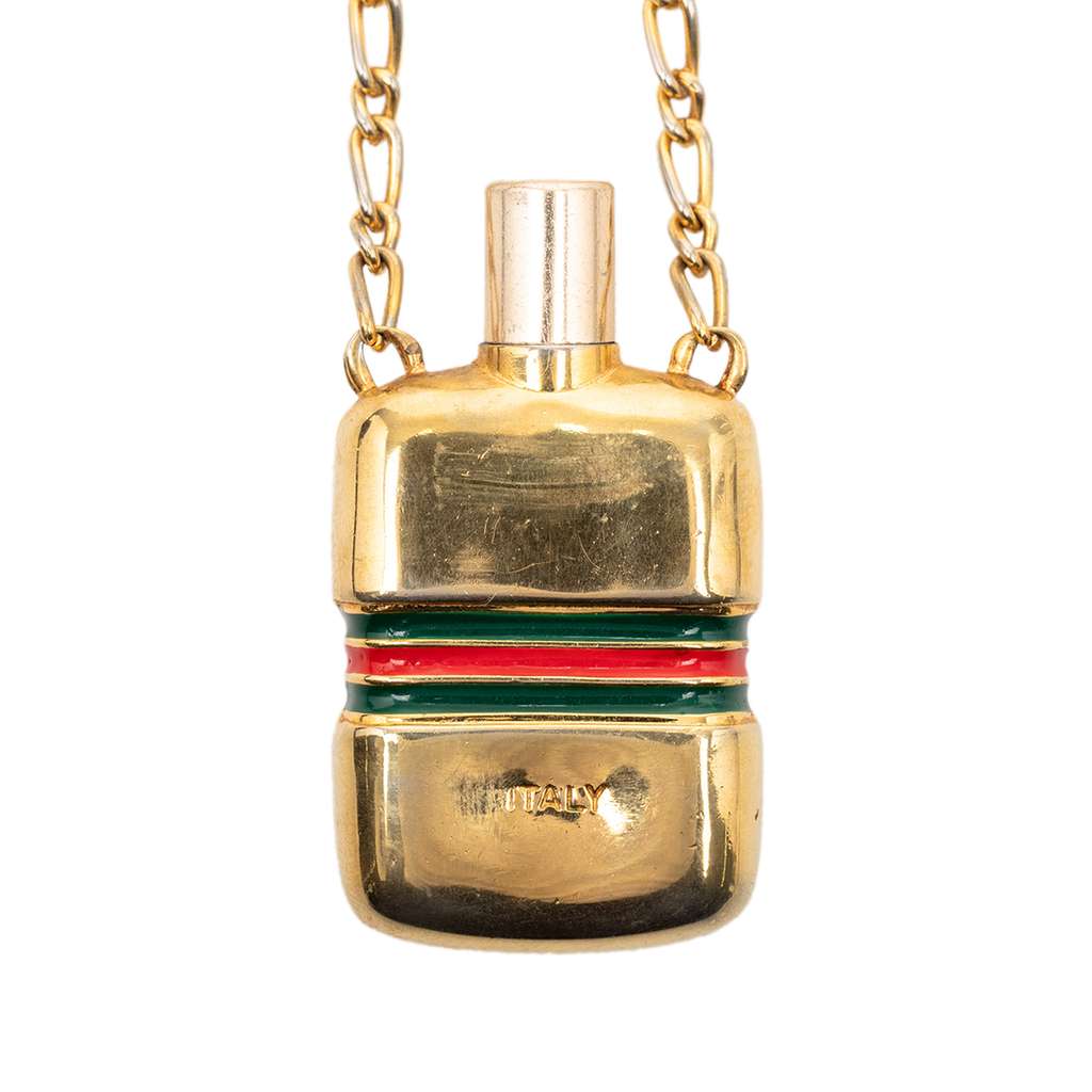Gucci Gold Plated Perfume Bottle Pendant Necklace Gold Metal Good condition - Inside View