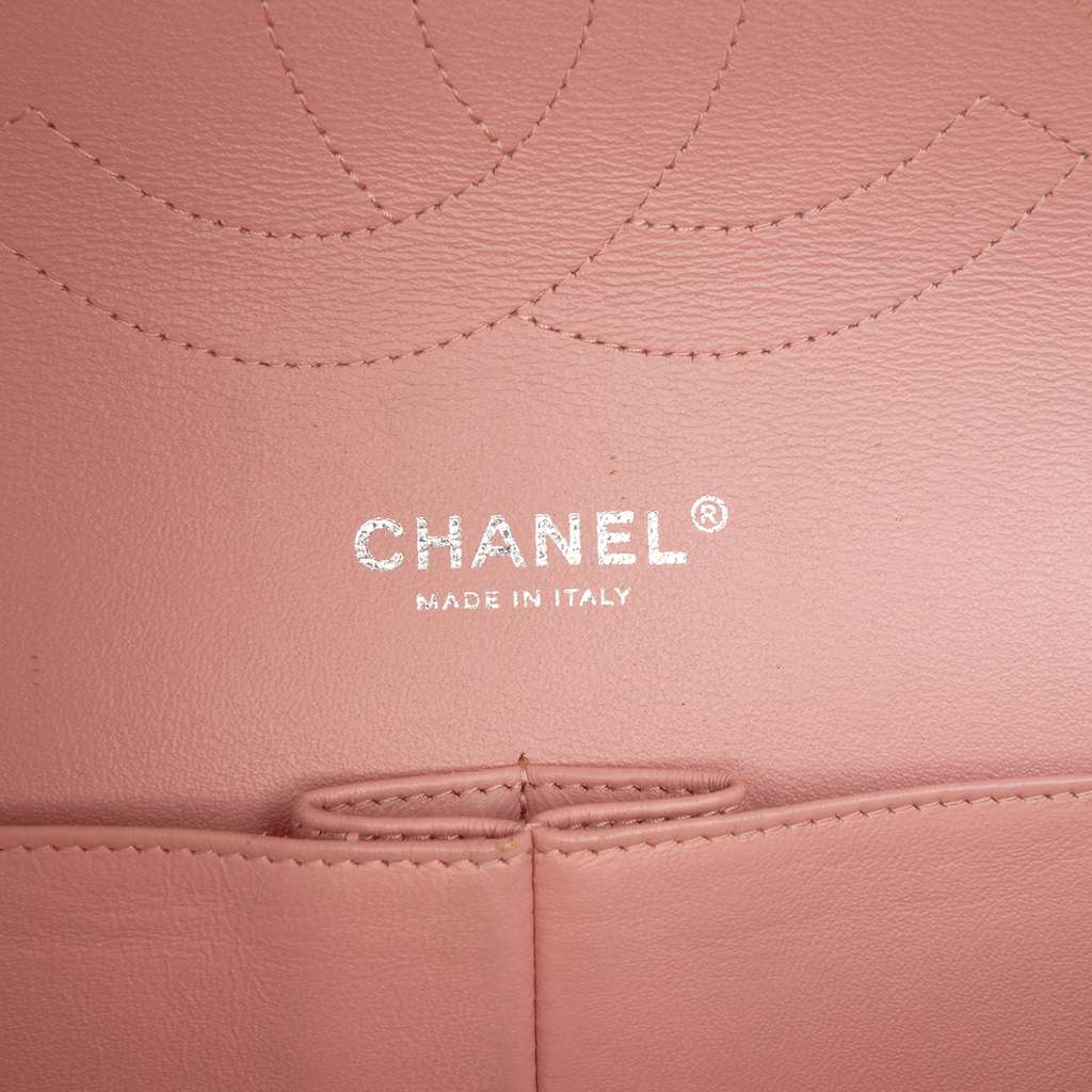 Chanel Jumbo Classic Patent Double Flap Orange Leather Good condition - Box View
