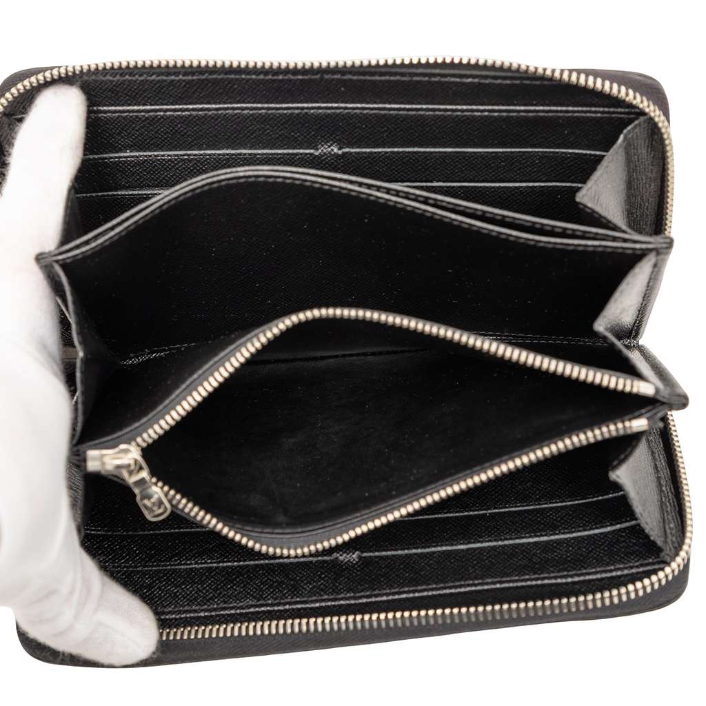 Louis Vuitton Epi Zippy Long Wallet Black Leather Good condition - Model View