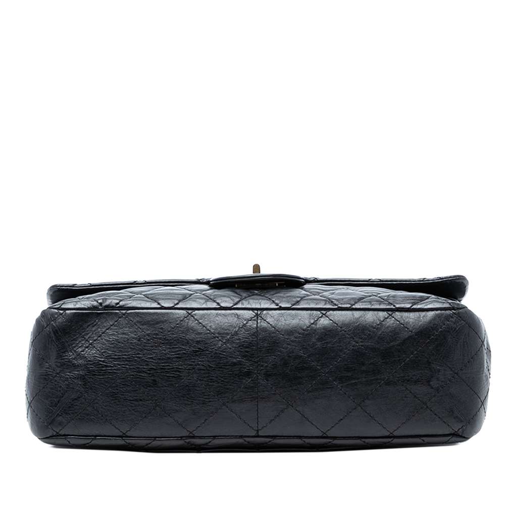 Chanel Quilted Aged Calfskin Reissue 2.55 Double Flap 227 Black Leather Good condition - Inside View