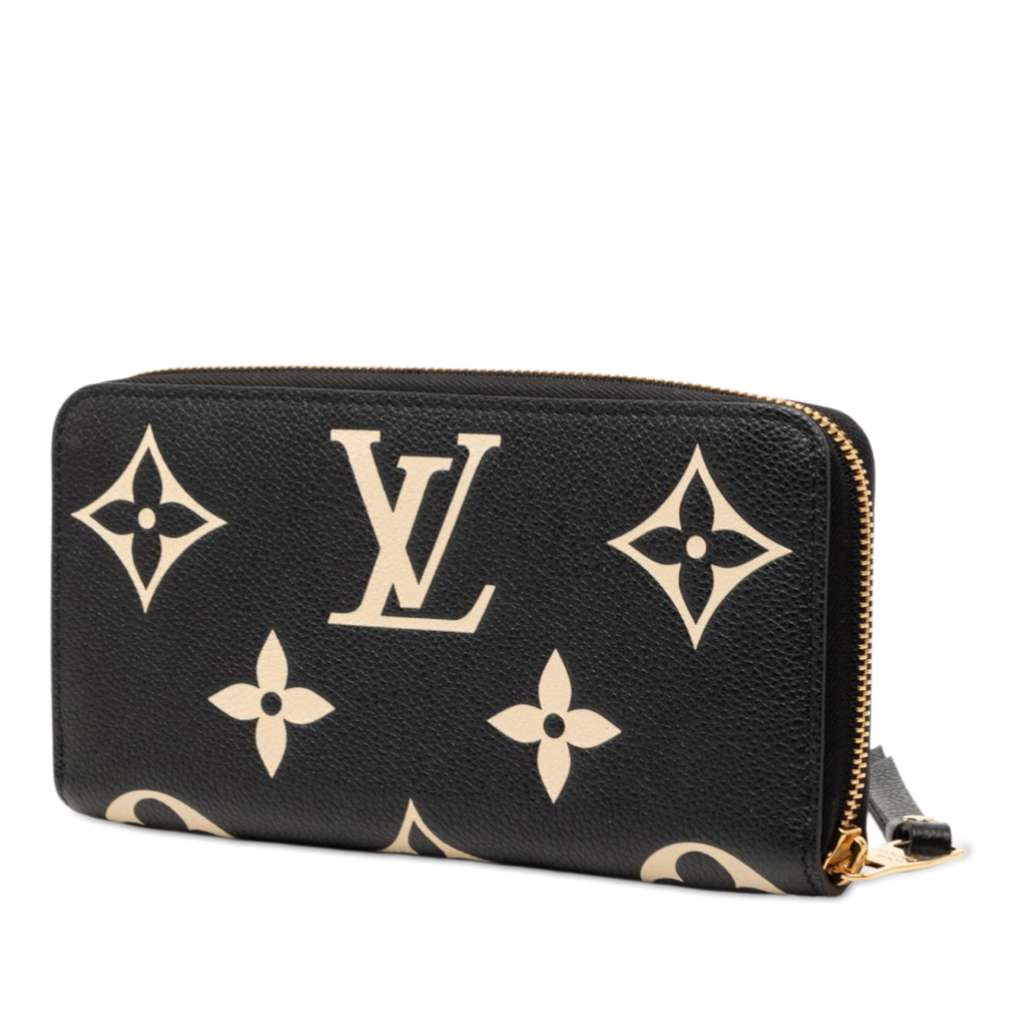 Louis Vuitton Bicolor Monogram Empreinte Zippy Long Wallet Black Leather Good condition - Back View