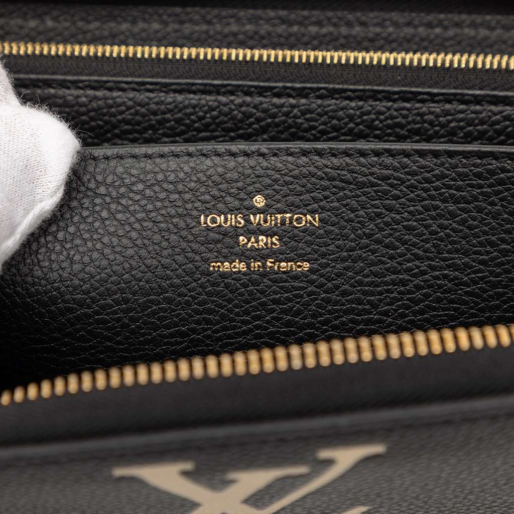 Louis Vuitton Bicolor Monogram Empreinte Zippy Long Wallet Black Leather Good condition - Box View