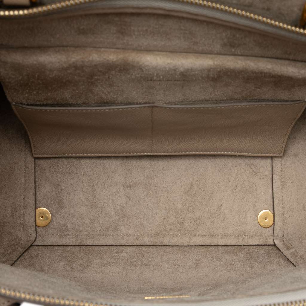 Celine Mini Grained Calfskin Belt Bag Beige Leather Good condition - Model View