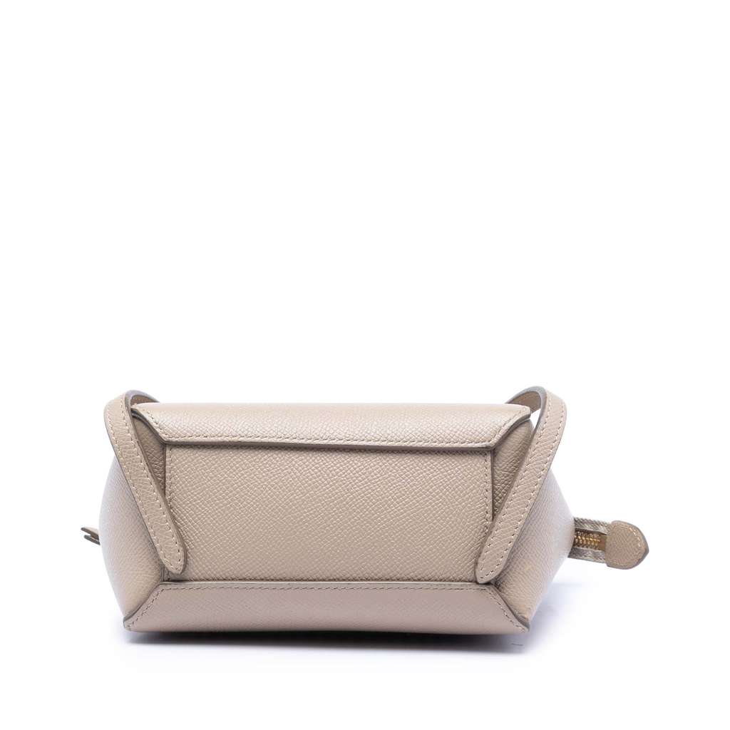 Celine Pico Grained Calfskin Belt Bag Beige Leather Good condition - Inside View