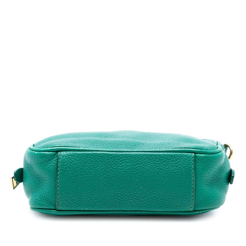 Prada Mini Vitello Daino Camera Bag Green Leather Good condition - Inside View