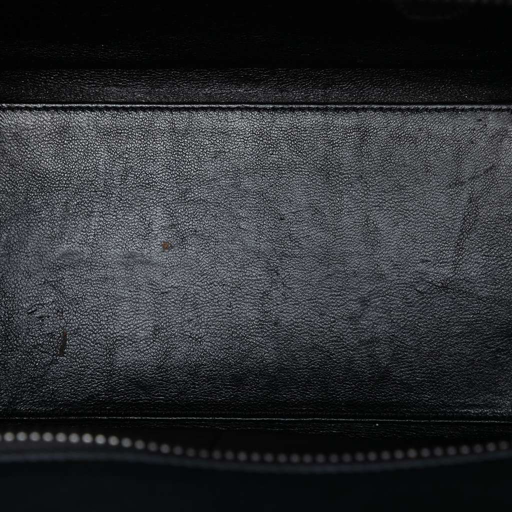 Celine Micro Tricolor Nubuck and Calfskin Luggage Tote White Leather Good condition - Model View