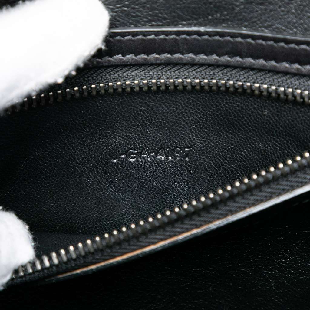 Celine Micro Tricolor Nubuck and Calfskin Luggage Tote White Leather Good condition - Box View