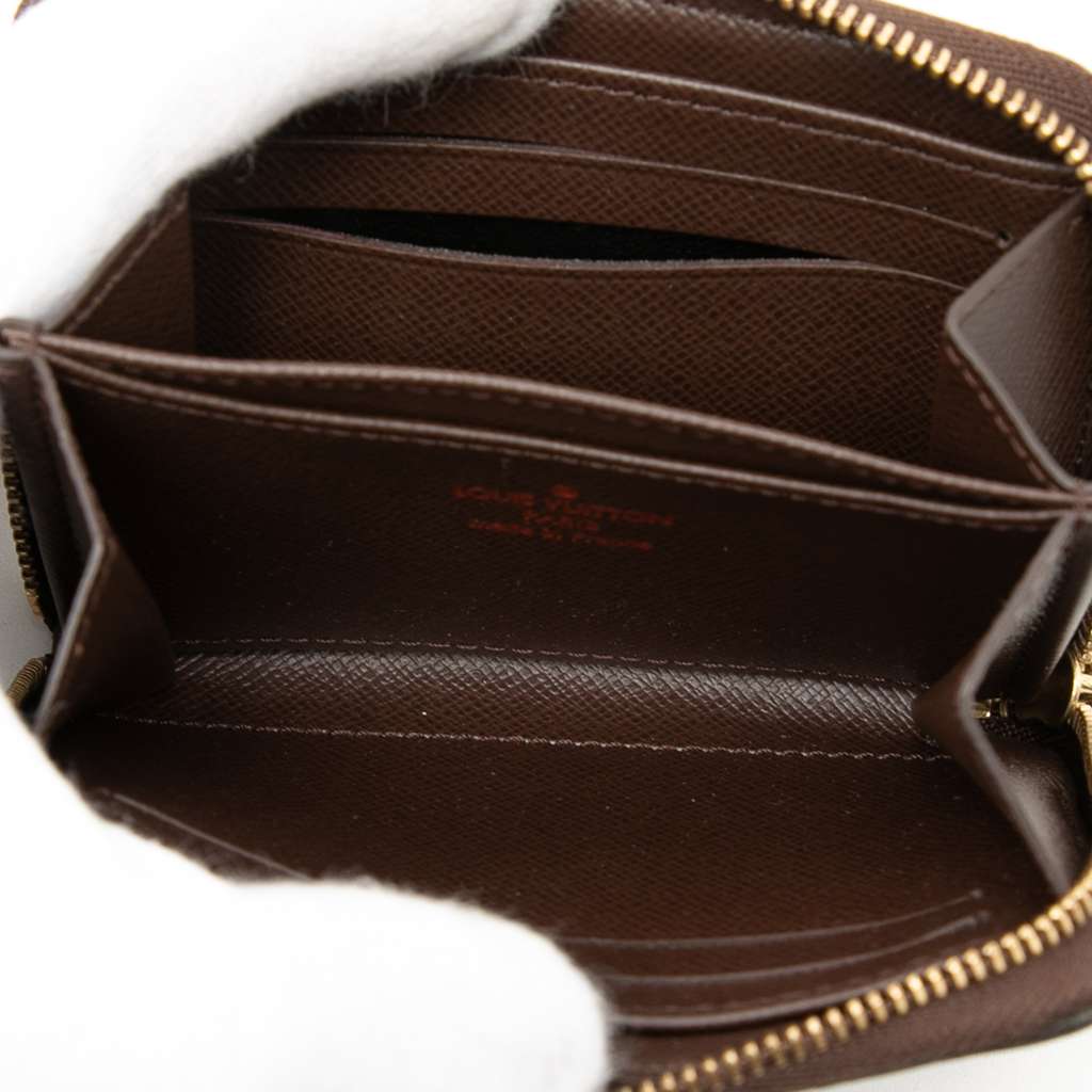 Louis Vuitton Damier Ebene Zippy Coin Purse Brown Good condition - Model View