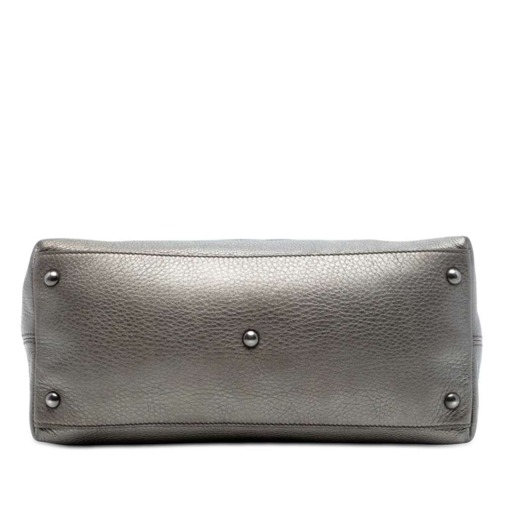 Gucci Soho Working Satchel Silver Leather Good condition - Inside View