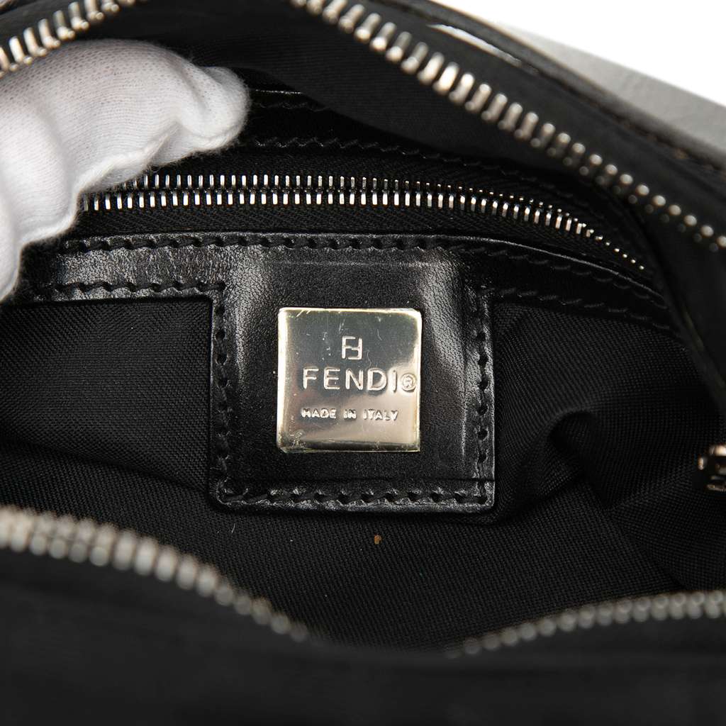 Fendi Zucca Nylon Shoulder Bag Black Good condition - Box View