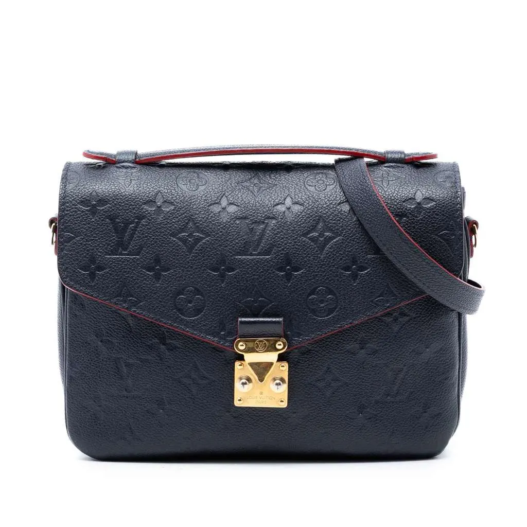 Louis Vuitton Monogram Empreinte Pochette Metis Blue Leather Very good - Front View