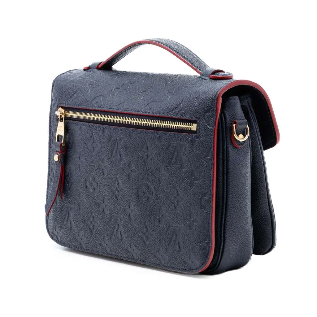 Louis Vuitton Monogram Empreinte Pochette Metis Blue Leather Very good - Back View