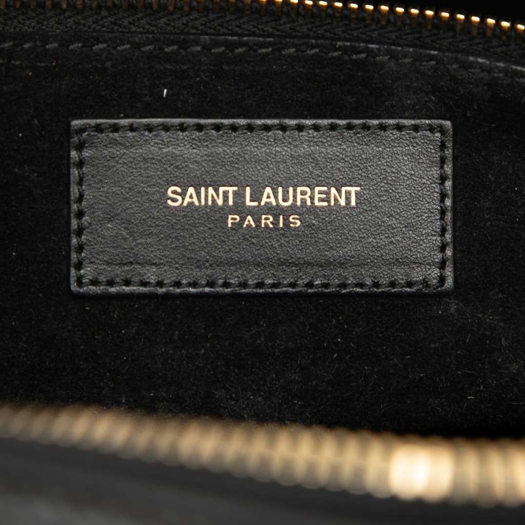 Saint Laurent Leather Classic Duffle 6 Satchel Black Leather Good condition - Box View