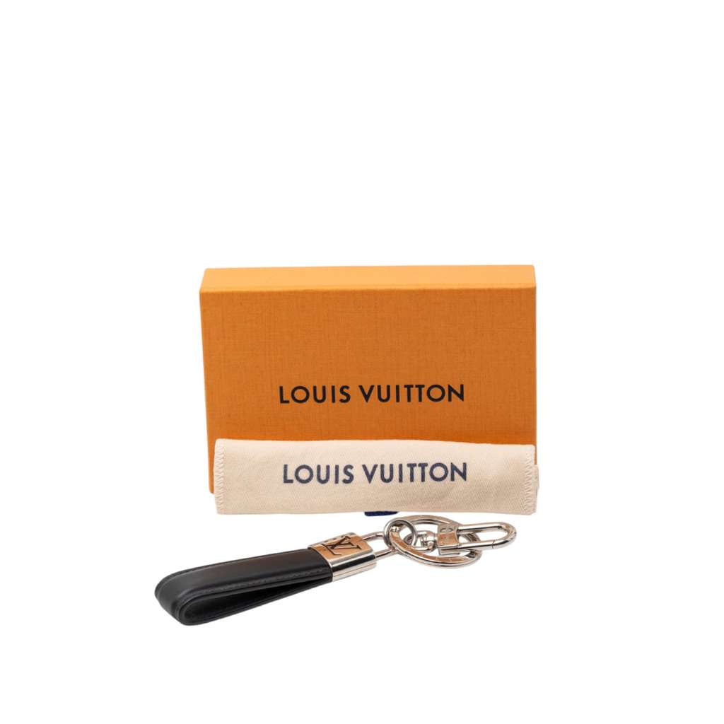 Louis Vuitton Leather Dragonne LV Padlock Bag Charm and Key Holder Black Leather Good condition - Model View