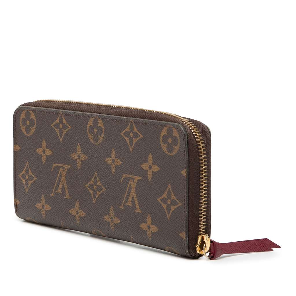 Louis Vuitton Monogram Clemence Wallet Brown Good condition - Back View