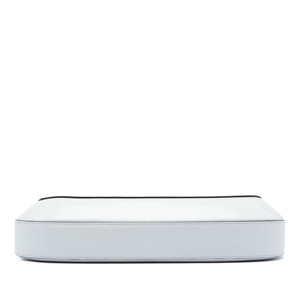 Prada Spazzolato Cleo Shoulder Bag White Leather Good condition - Inside View