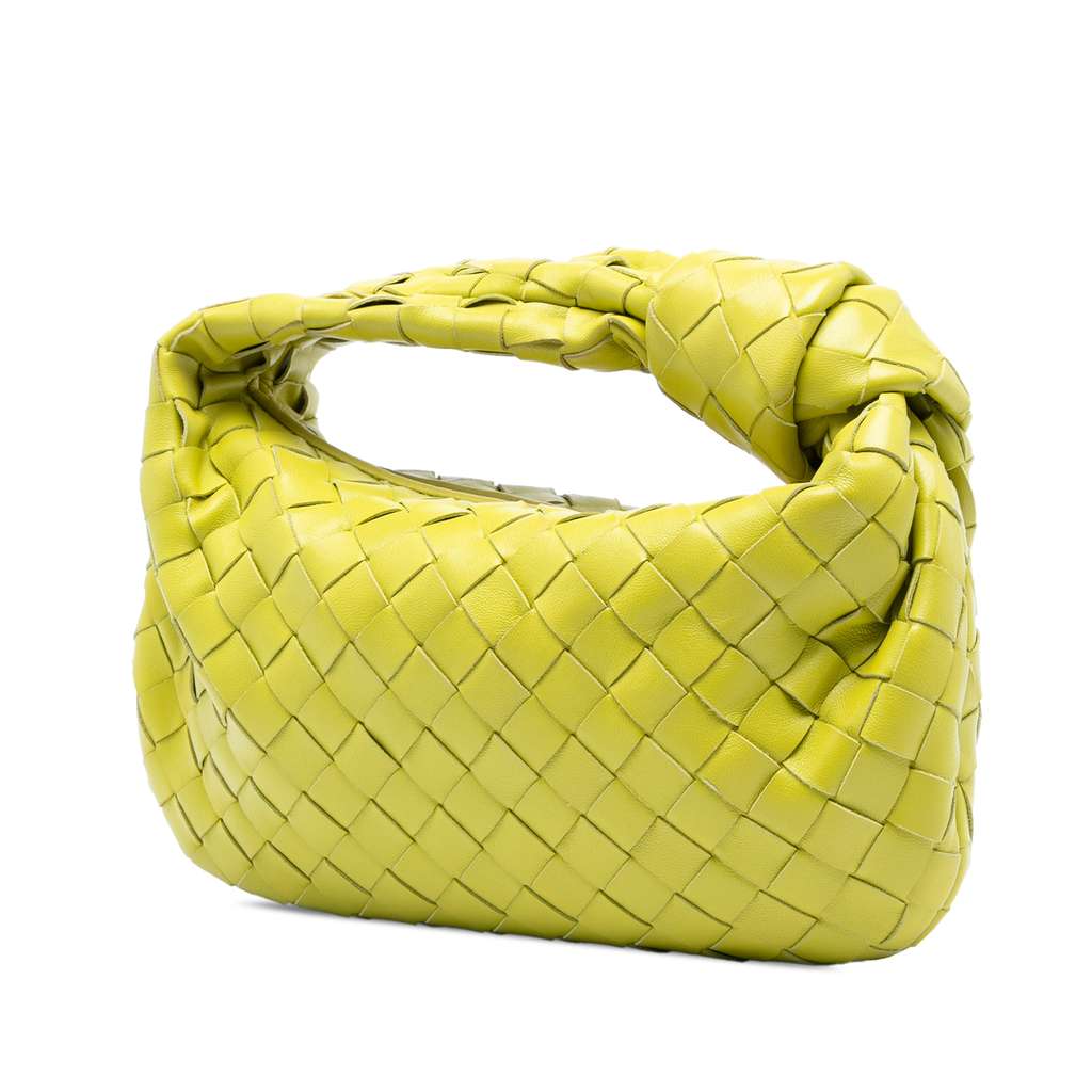 Bottega Veneta Mini Nappa Intrecciato Jodie Green Leather Good condition - Back View