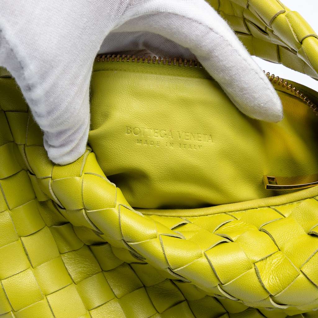 Bottega Veneta Mini Nappa Intrecciato Jodie Green Leather Good condition - Box View
