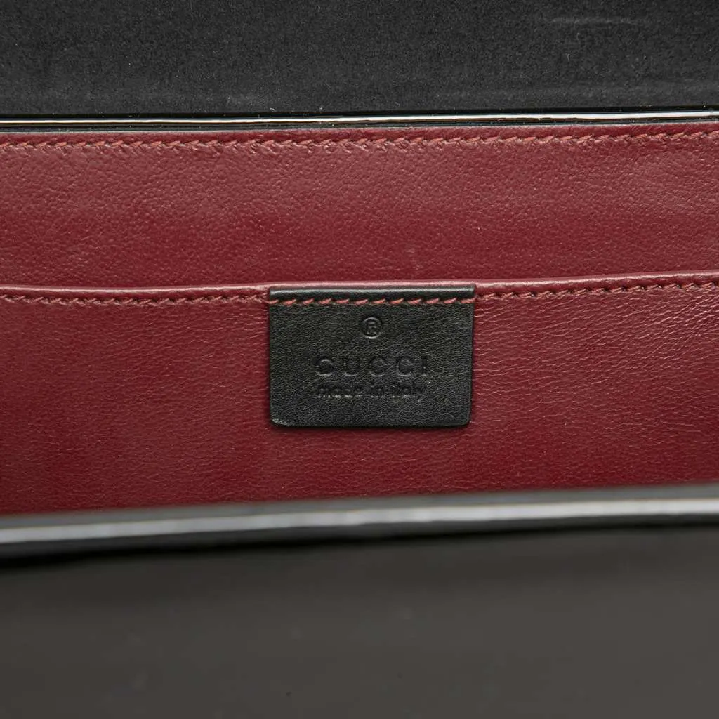 Gucci Mini Patent Sylvie 1969 Top Handle Bag Black Leather Very good - Box View