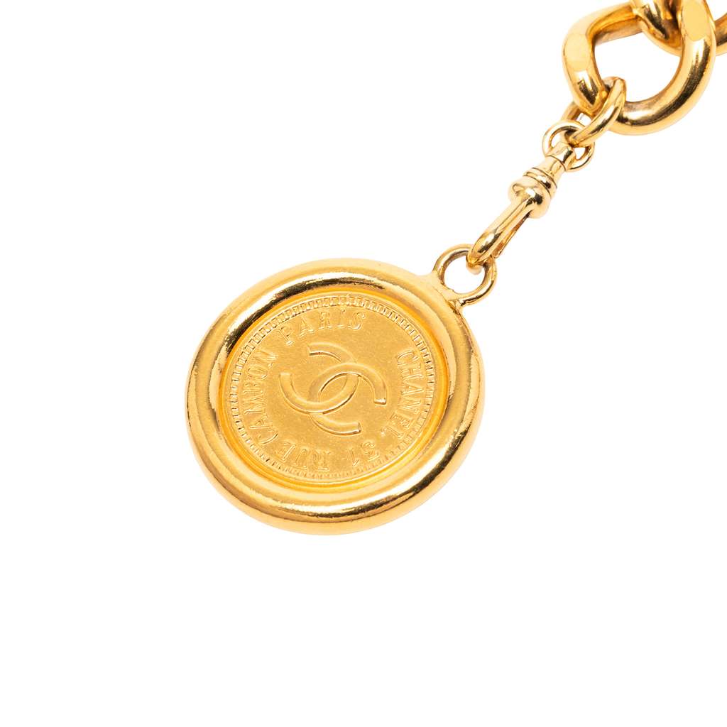 Chanel CC Medallion Chain-Link Belt Gold Metal Good condition - Back View