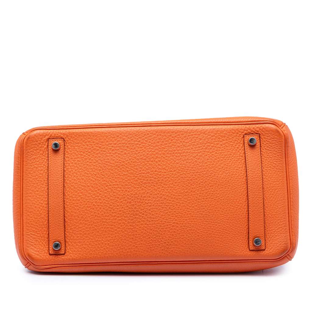 Hermès Togo Birkin Retourne 35 Orange Leather Good condition - Inside View