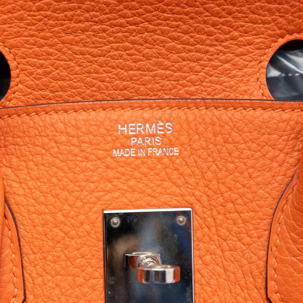 Hermès Togo Birkin Retourne 35 Orange Leather Good condition - Box View