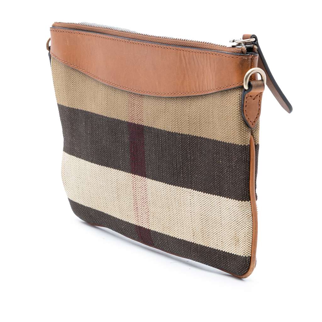 Burberry Mega Check Canvas Peyton Crossbody Brown Canvas Good condition - Back View