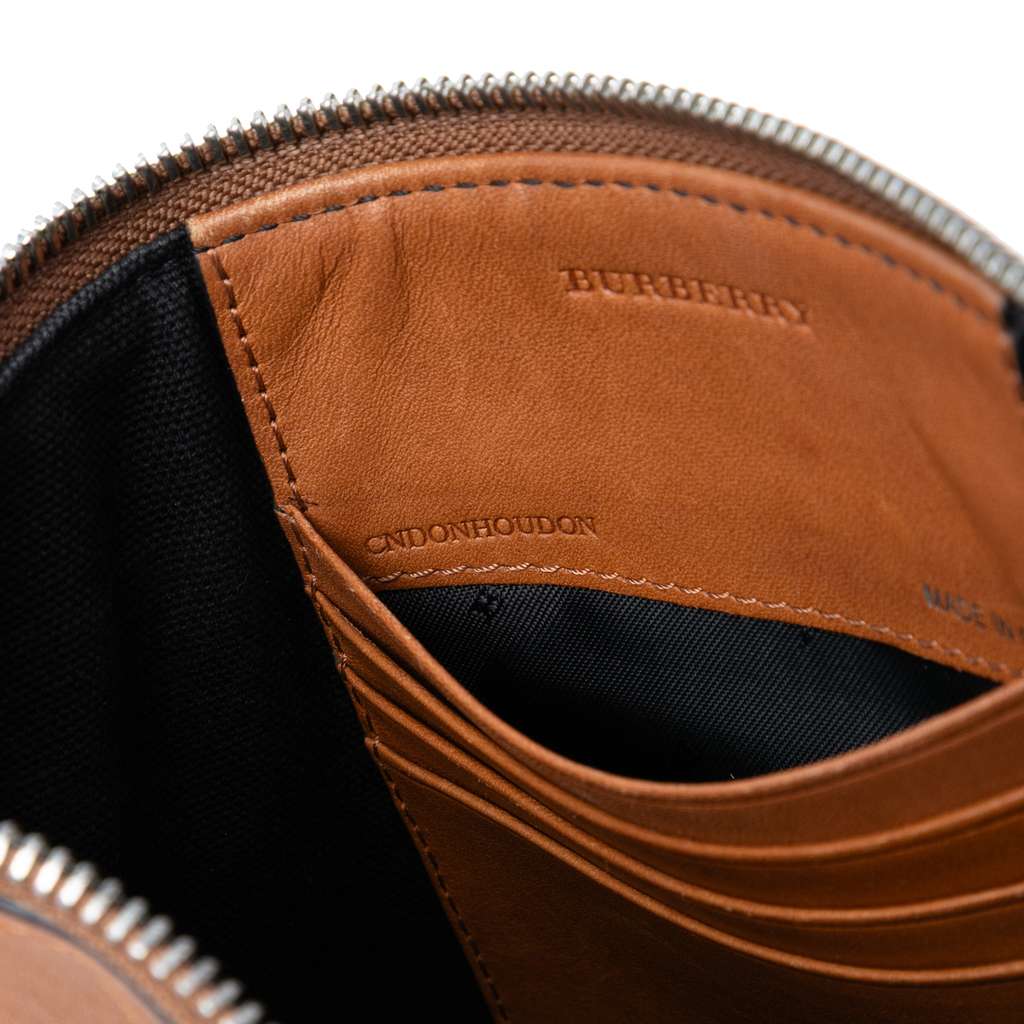 Burberry Mega Check Canvas Peyton Crossbody Brown Canvas Good condition - Box View