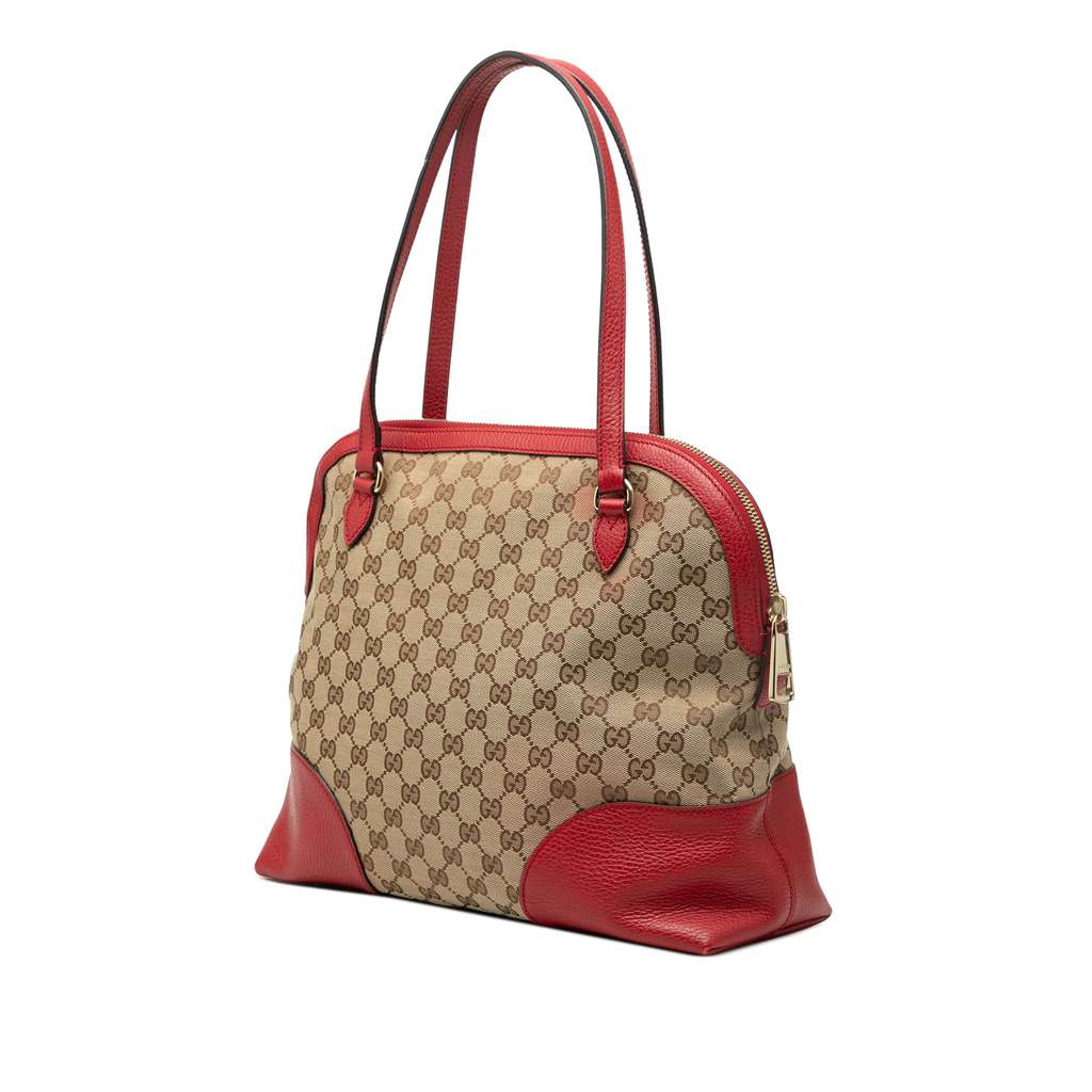 Gucci GG Canvas Dome Shoulder Bag Beige Canvas Good condition - Back View