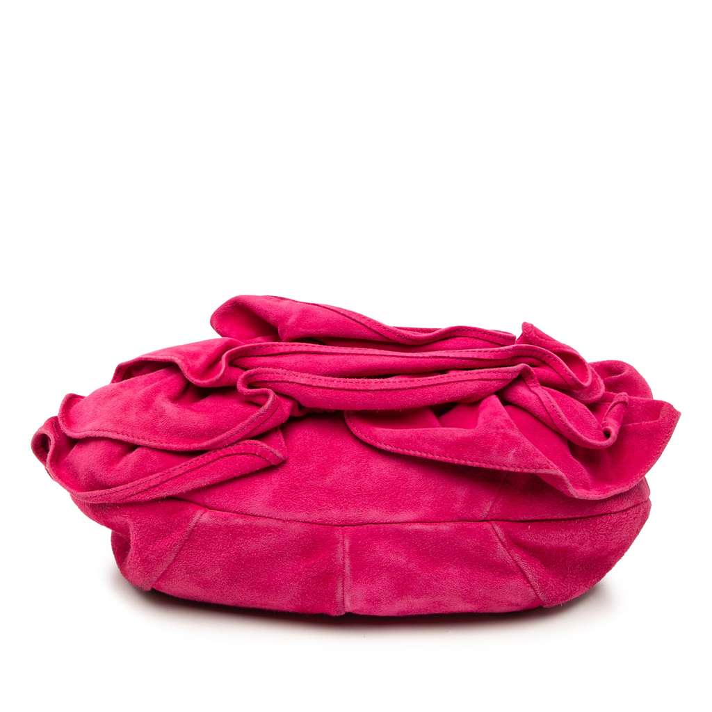 Saint Laurent Suede Nadja Rose Shoulder Bag Pink Leather Good condition - Inside View