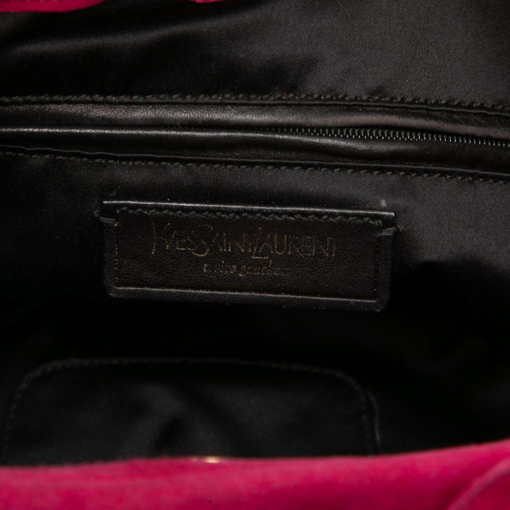 Saint Laurent Suede Nadja Rose Shoulder Bag Pink Leather Good condition - Box View