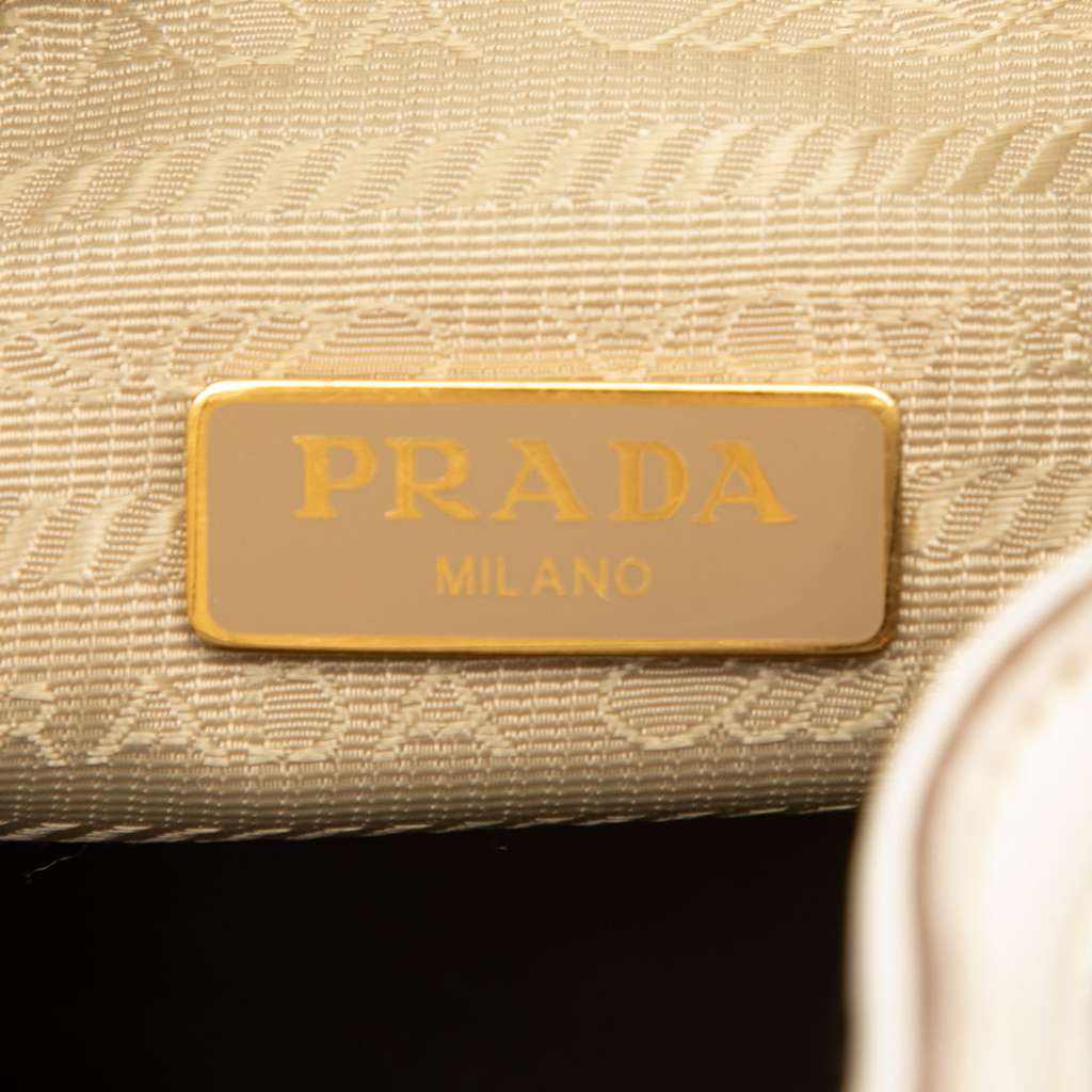 Prada Canvas Canapa Logo Bow Drawstring Bucket Bag Brown Canvas Good condition - Box View