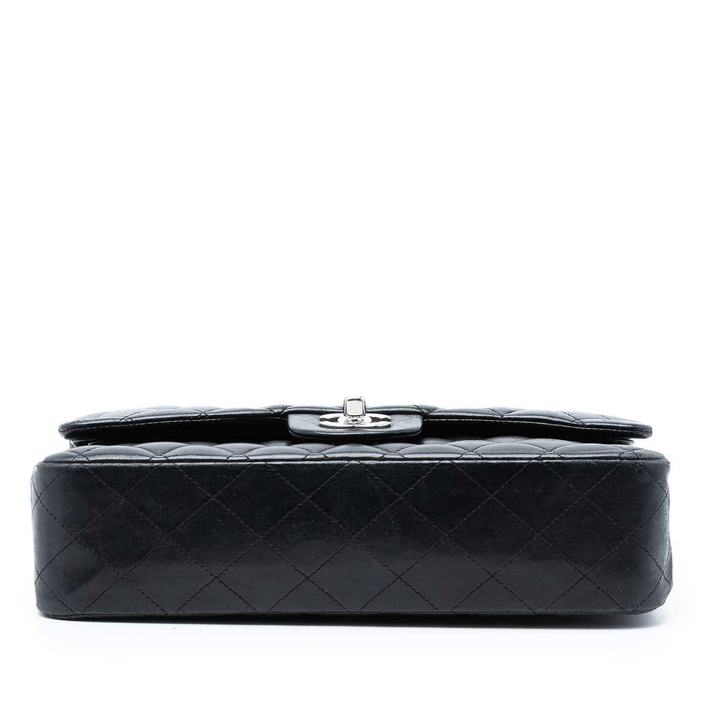 Chanel Medium Classic Lambskin Double Flap Black Leather Good condition - Inside View