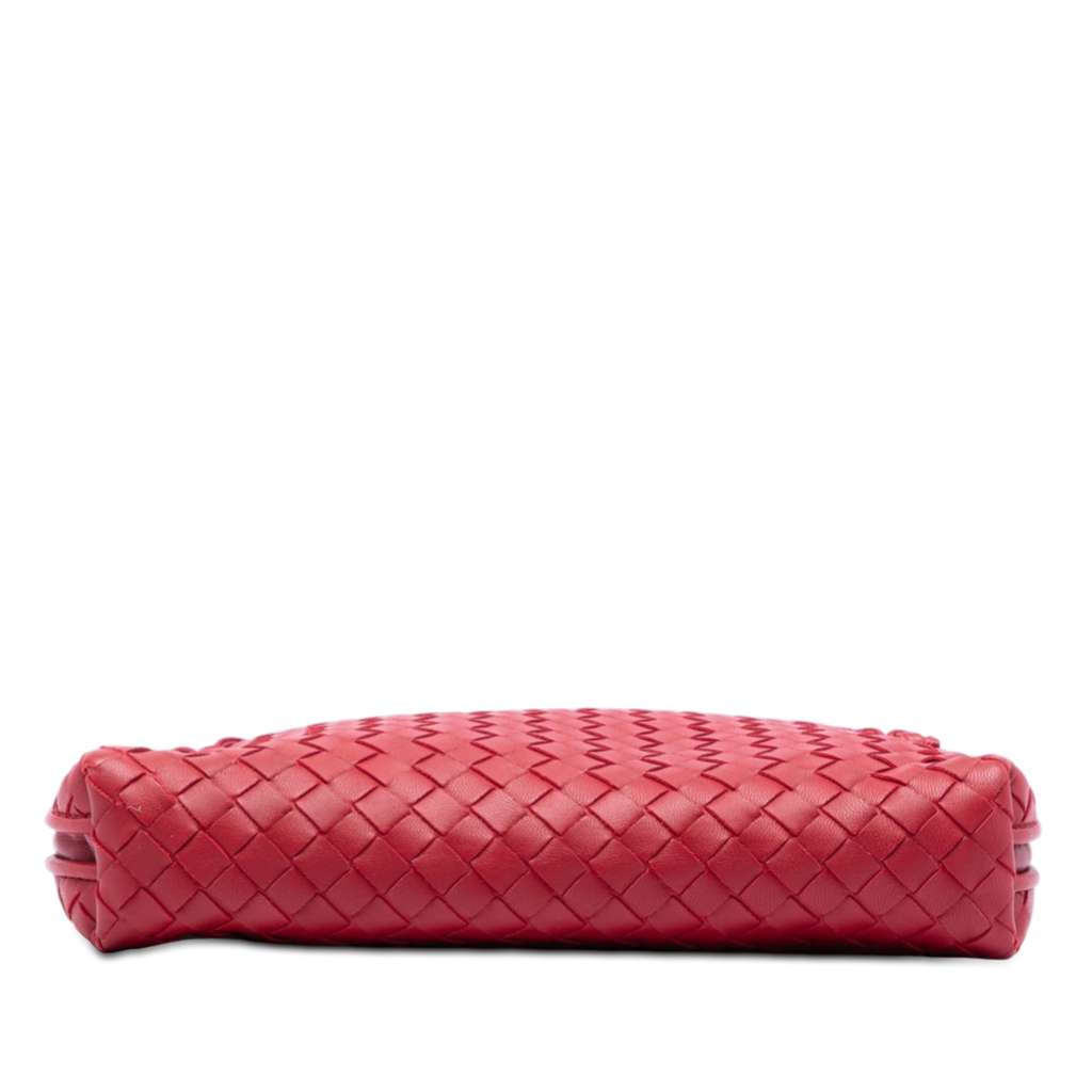 Bottega Veneta Nappa Intrecciato Nodini Crossbody Red Leather Good condition - Inside View