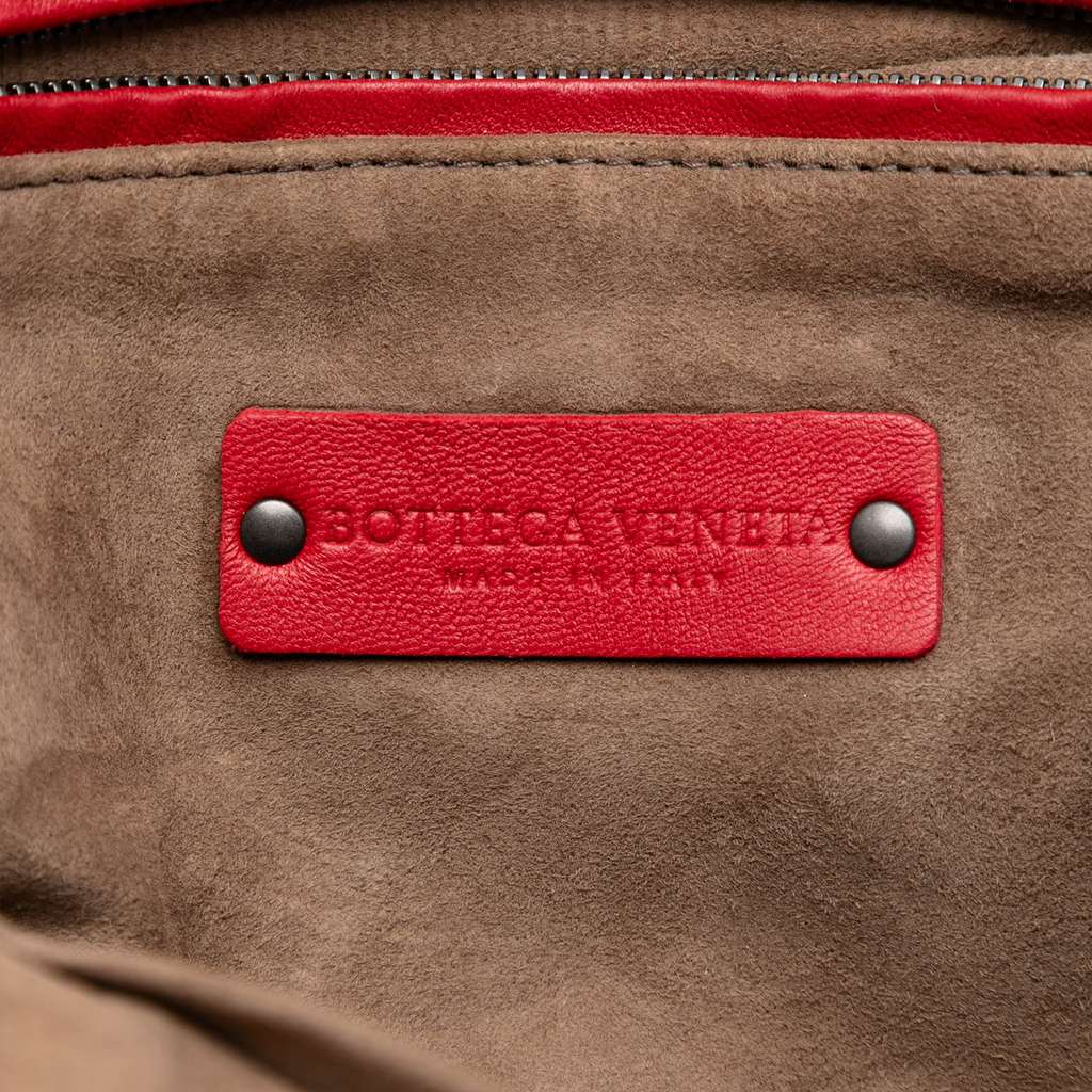 Bottega Veneta Nappa Intrecciato Nodini Crossbody Red Leather Good condition - Box View