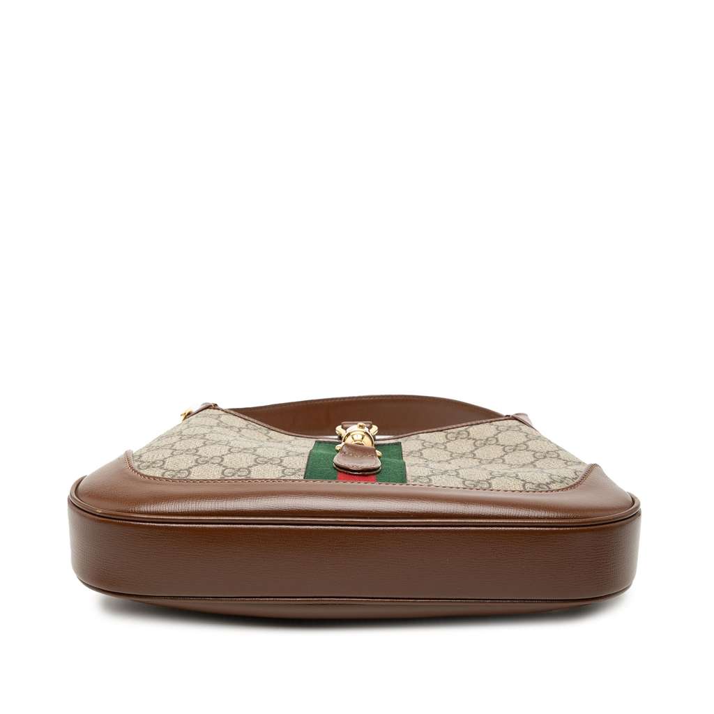 Gucci Small GG Supreme Web Jackie 1961 Crossbody Beige Canvas Good condition - Inside View