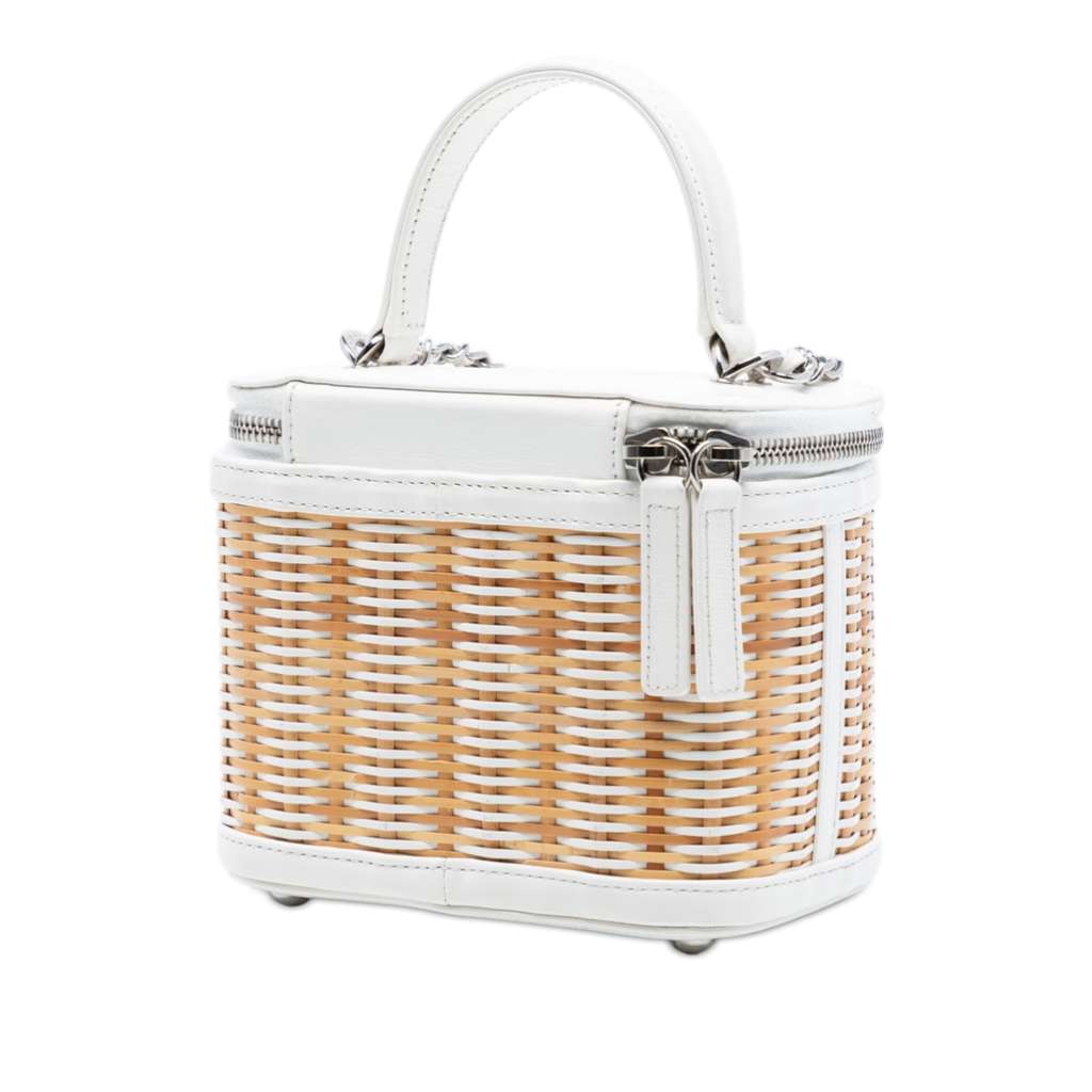 Chanel Take Away Wicker Vanity Case Beige Good condition - Back View