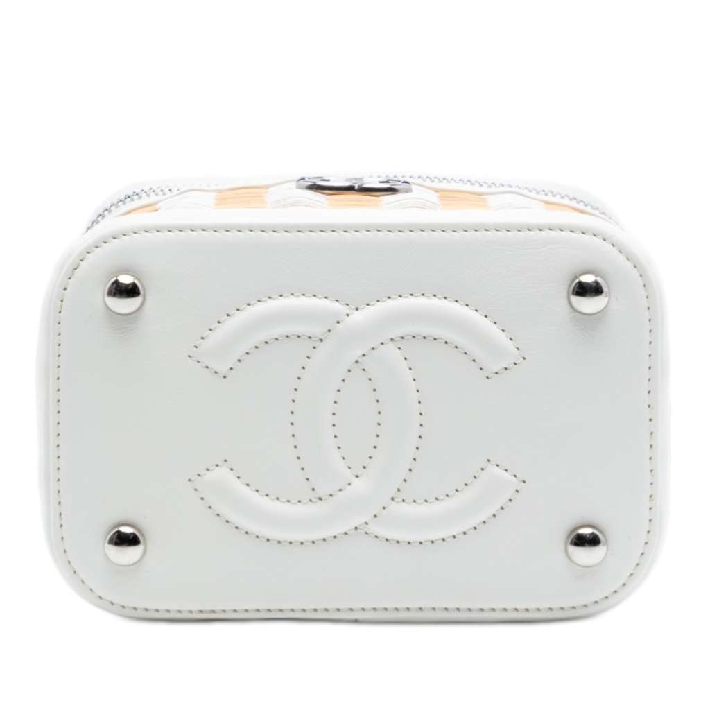 Chanel Take Away Wicker Vanity Case Beige Good condition - Inside View