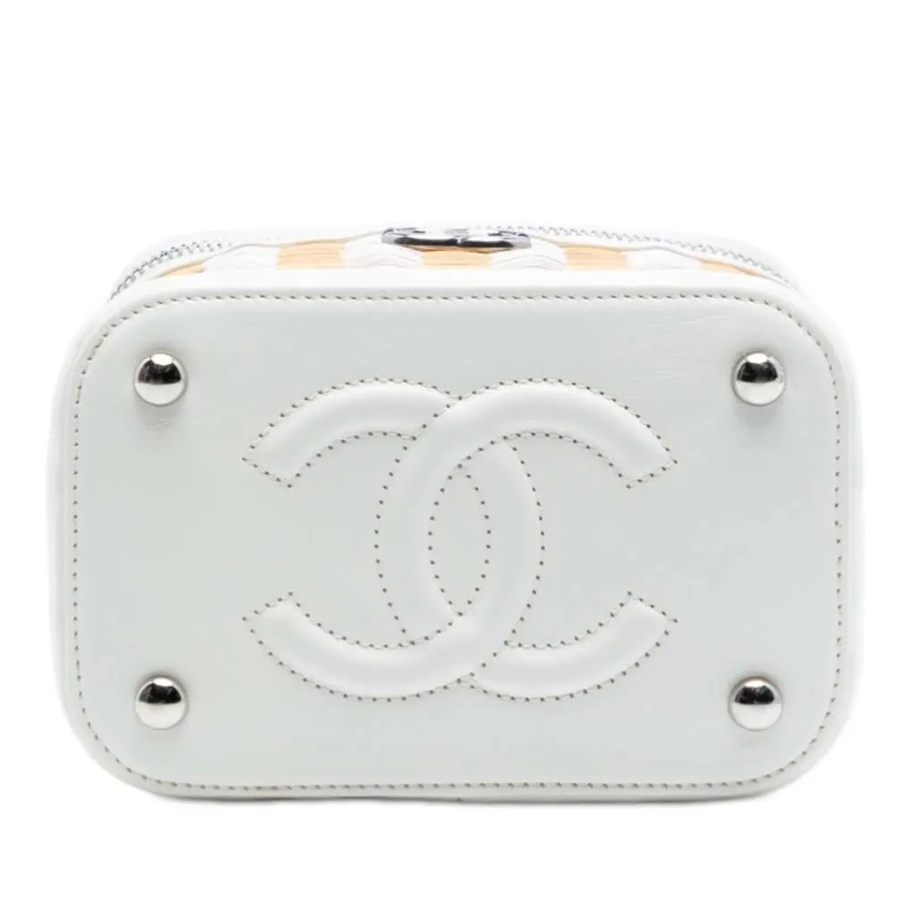 Chanel Take Away Wicker Vanity Case Beige Very good - Inside View