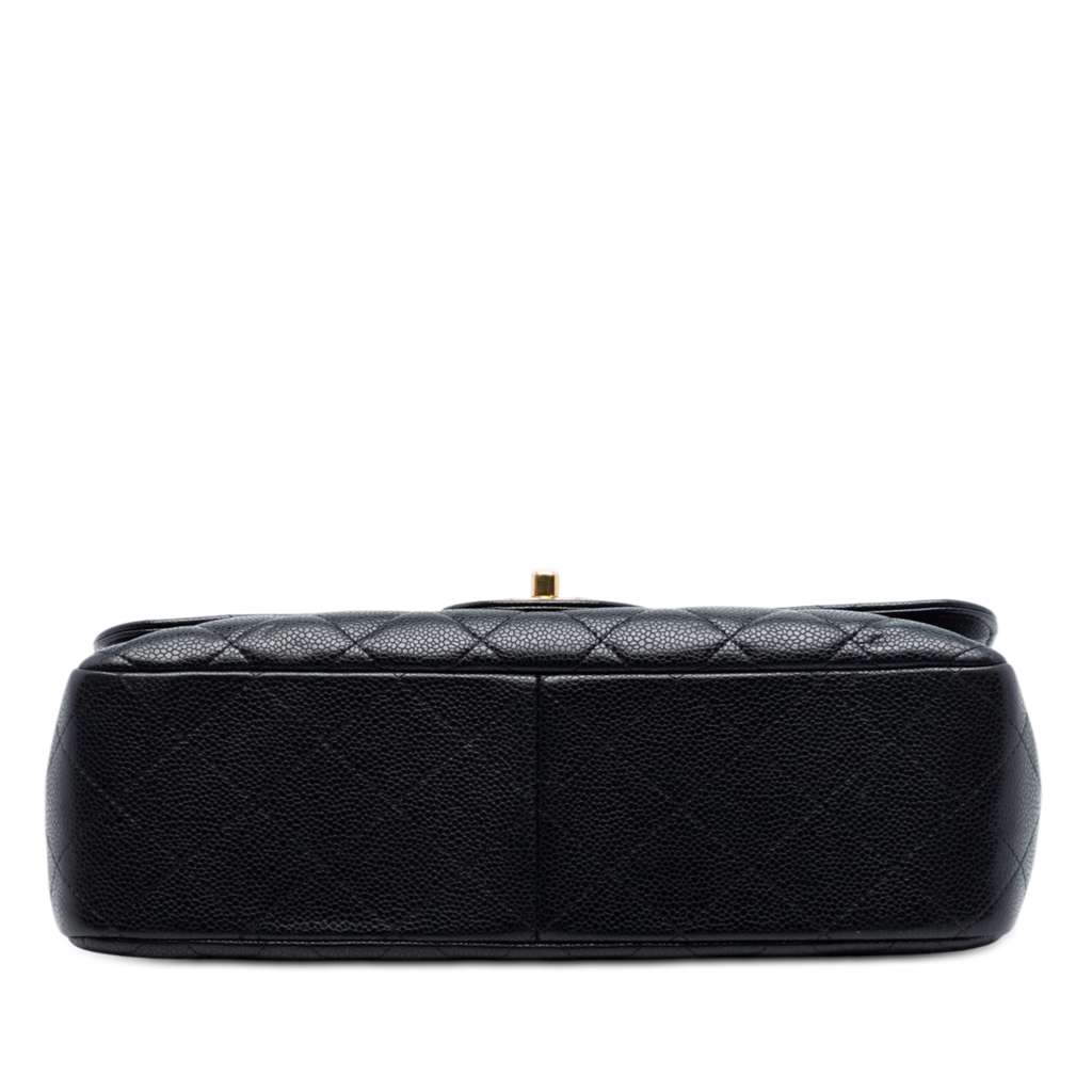 Chanel Jumbo Classic Caviar Double Flap Black Leather Good condition - Inside View