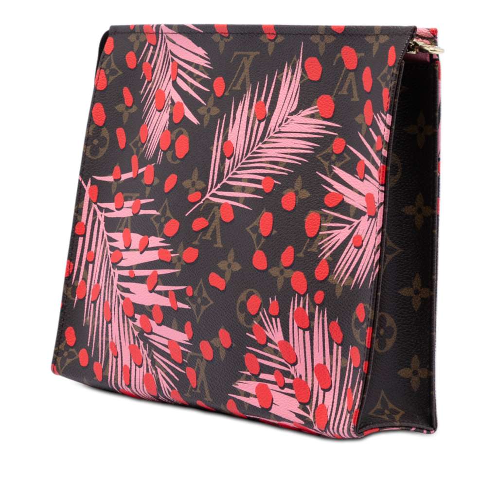 Louis Vuitton Monogram Jungle Dots Toiletry Pouch 26 Brown Good condition - Back View