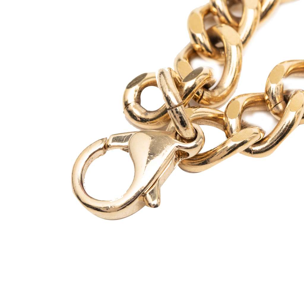 Chanel Gold Plated Strass Coco Double Chain Belt Gold Metal Good condition - Inside View