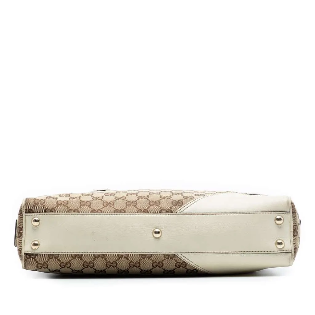 Gucci GG Canvas New Britt Shoulder Bag Beige Canvas Good - Inside View