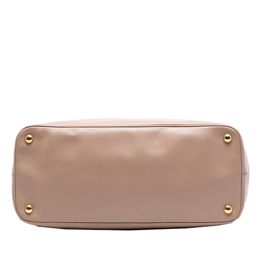 Prada Large Saffiano Lux Galleria Double Zip Tote Brown Leather Good condition - Inside View